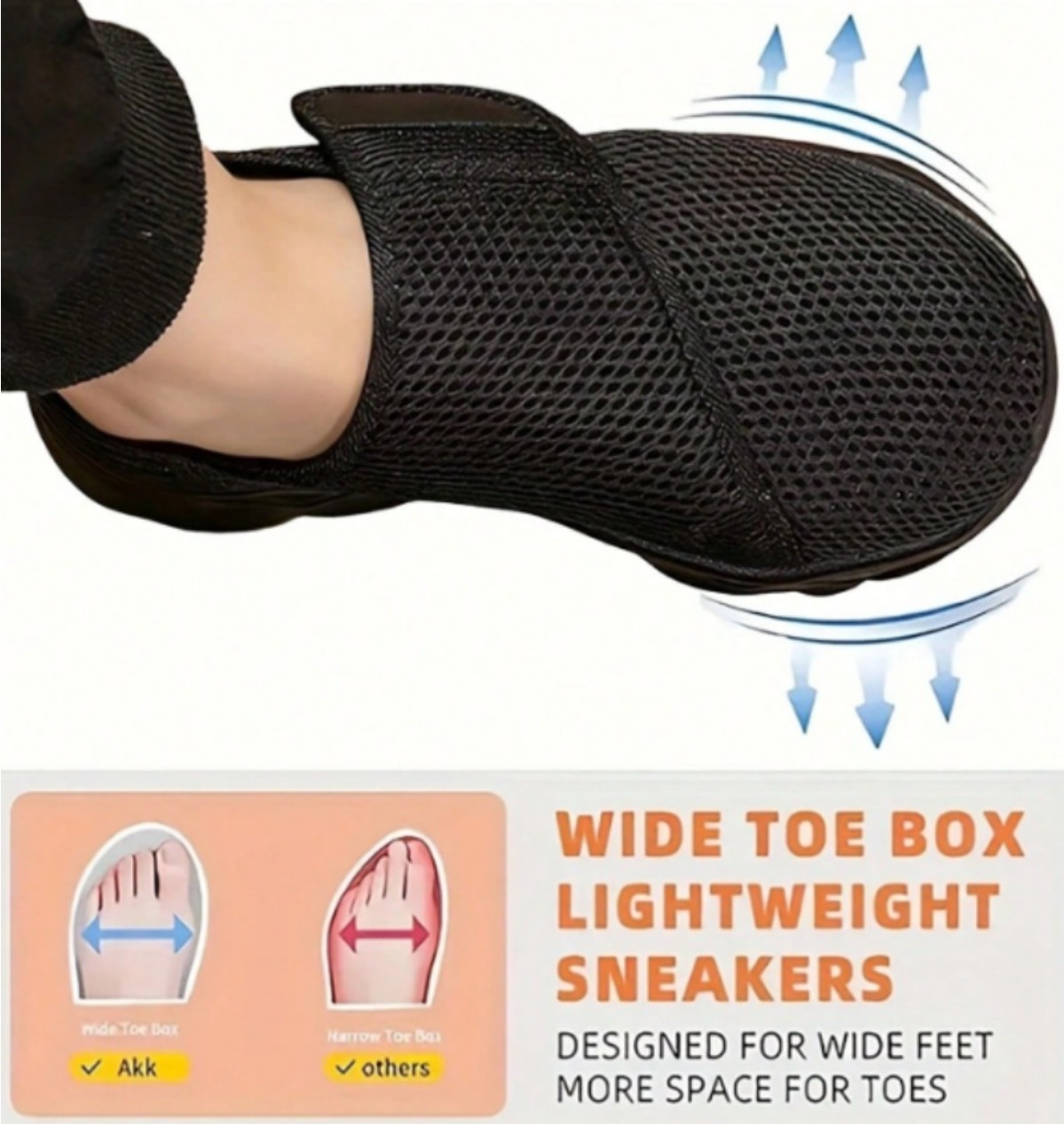Men Shoes Velcro - Neue atmungsaktive Mesh-Wanderschuhe für Herren, verstellbarer