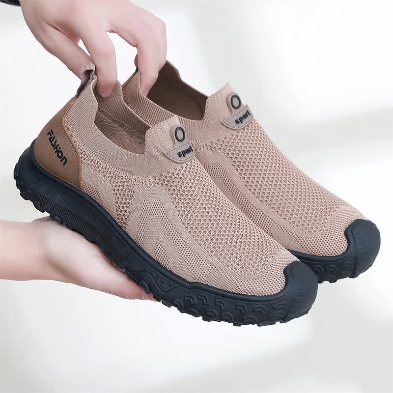 Men Shoes Everyday - Sommerliche Herren-Freizeitschuhe mit elastischem Slip-On-Design, stoßfester