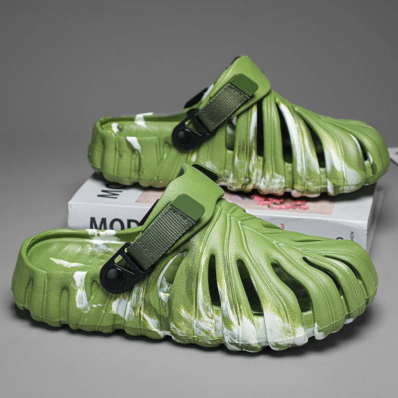 Men Shoes Eu To Us - Camouflage Sandalen Monstera Deliciosa Hausschuhe Frauen