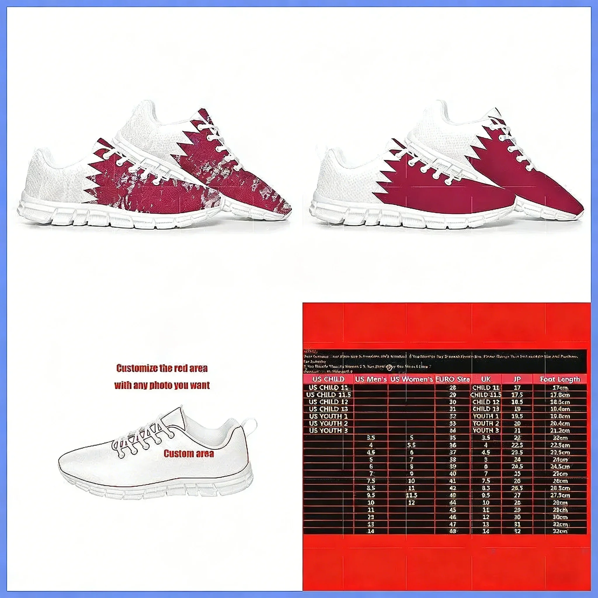 Men Shoes Qatar - Qatar-Flaggen-Sportschuhe, Maßgefertigte Sneakers für Männer &