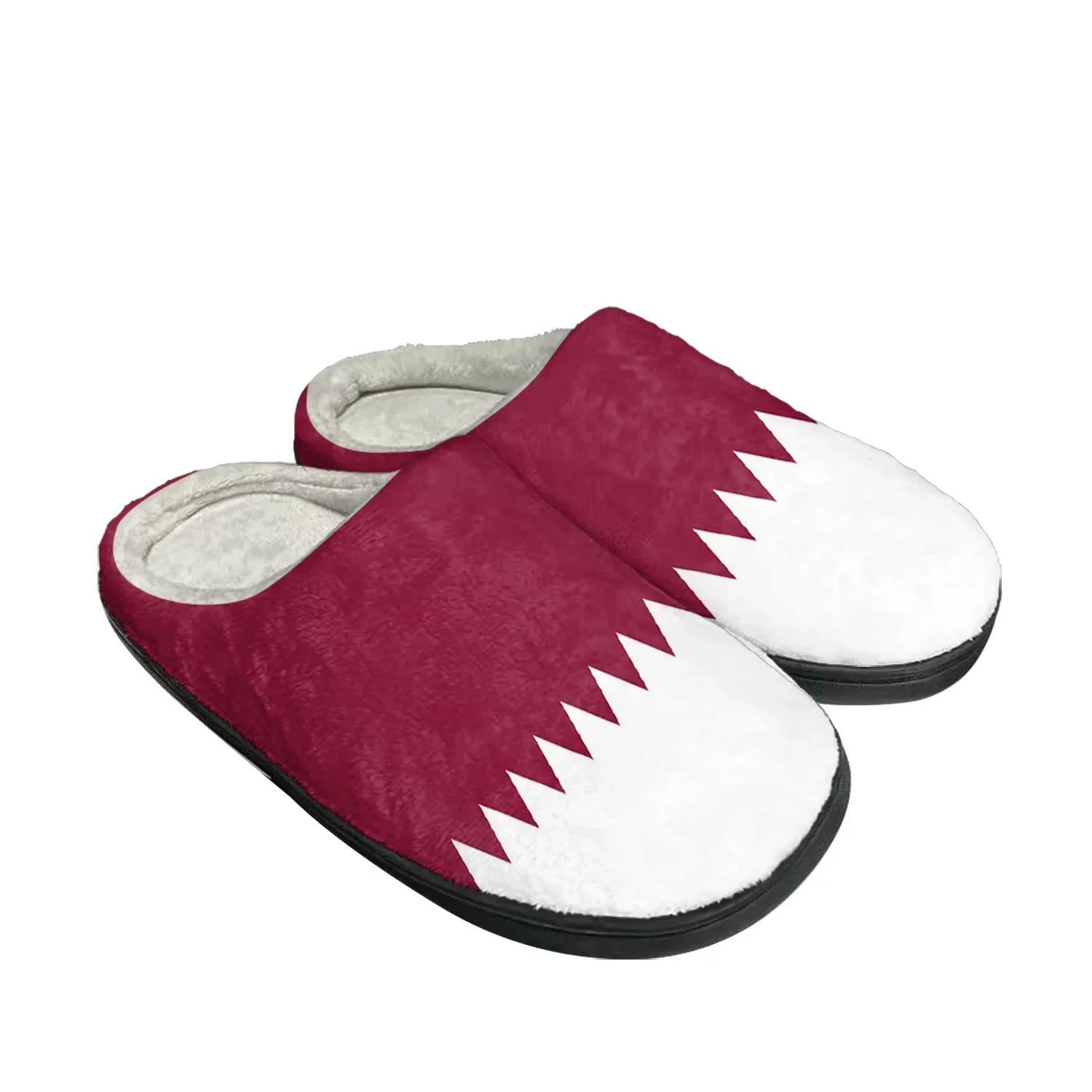 Men Shoes Qatar - Katar Flagge Startseite Baumwolle benutzerdefinierte Hausschuhe