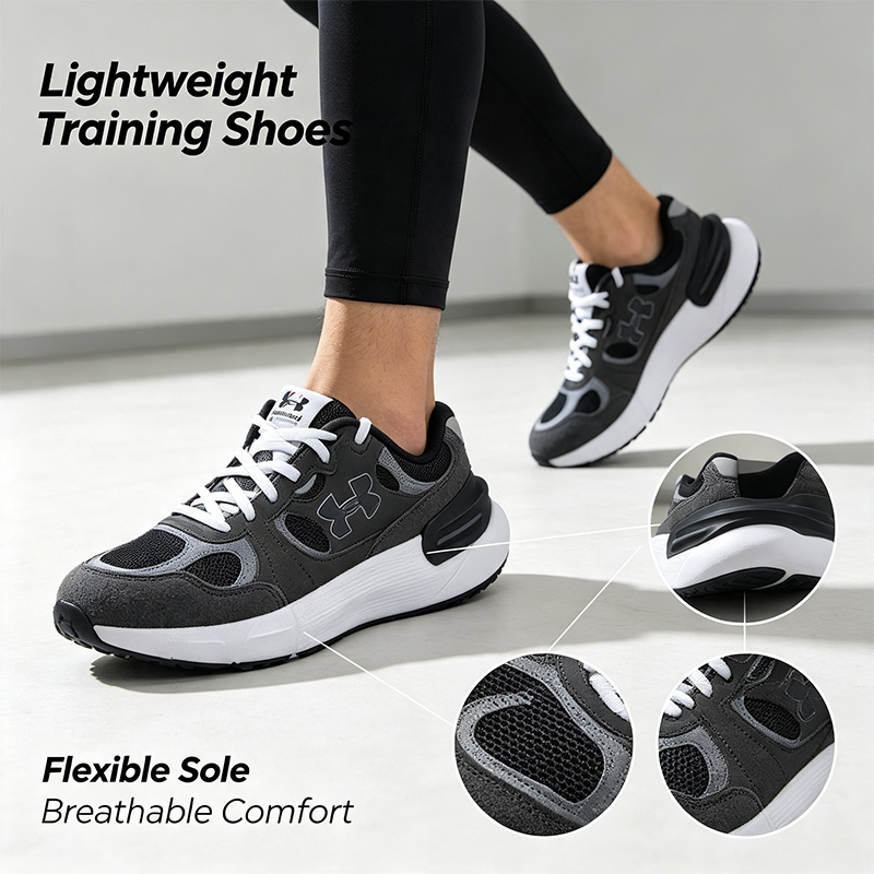 Under Armour Schwarz-weiße Lau – Men Shoes Under Armour Bewertung und Preis