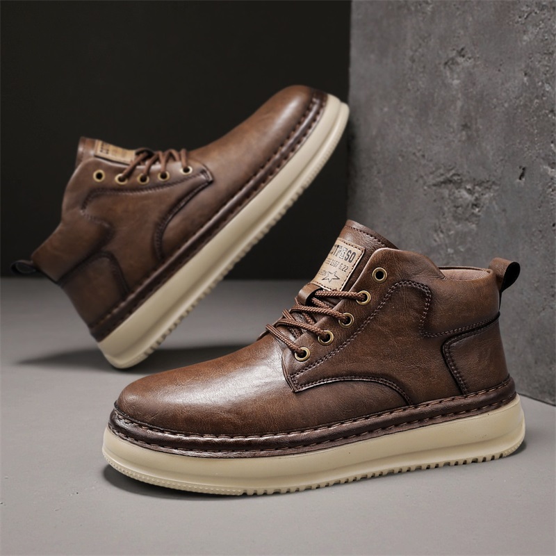 Handgefertigte Retro-High-Top- – Men Shoes Everyday Bewertung und Preis