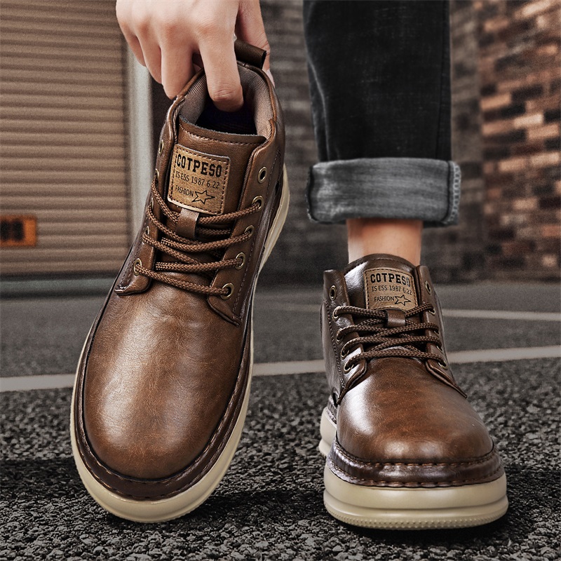 Handgefertigte Retro-High-Top- – Men Shoes Everyday Bewertung und Preis