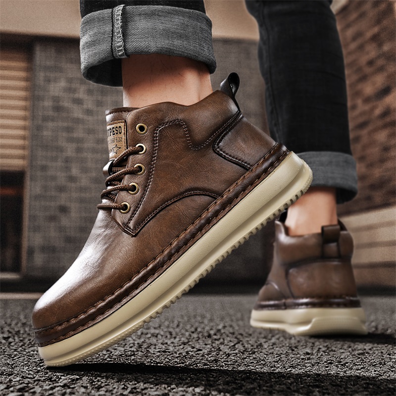 Handgefertigte Retro-High-Top- – Men Shoes Everyday Bewertung und Preis
