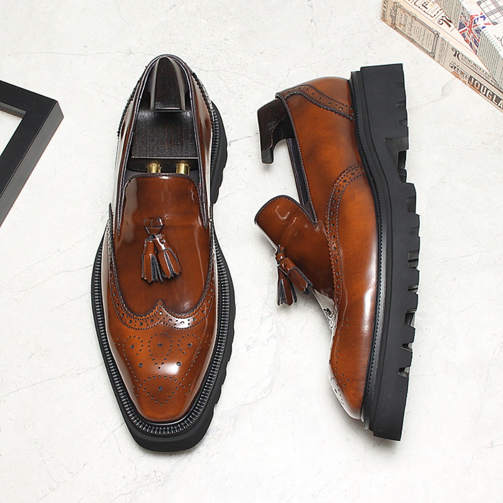 Herren Casual Business Ledersc – Men Shoes Eu To Us Bewertung und Preis