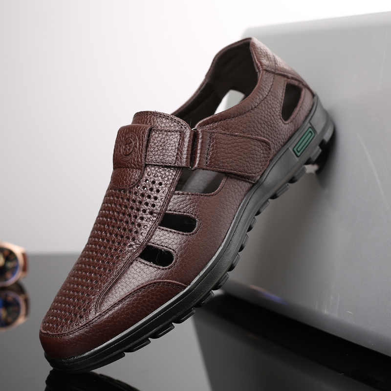 Herren-Sandalen aus echtem Led – Men Shoes Eu To Us Bewertung und Preis